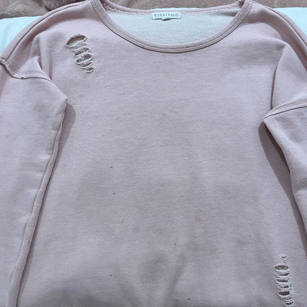 Pink p.j salvage sweater - Picture 2 of 2